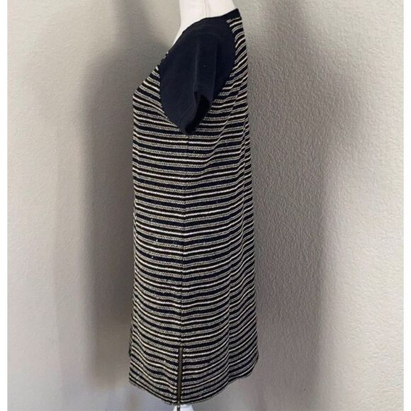 Anthropologie Sanctuary Metallic Gold & Silver Sequin Tweed Dress Size Medium - Picture 9 of 10